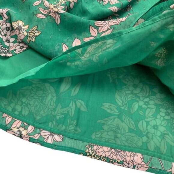 Torrid Womens Cold Shoulder Halter Top Floral Green Large - Picture 7 of 10